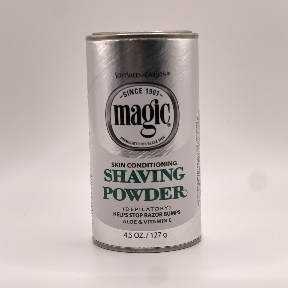 SoftSheen Carson MAGIC SHAVING POWDER Skin Conditioning Silver Aloe Vitamin E